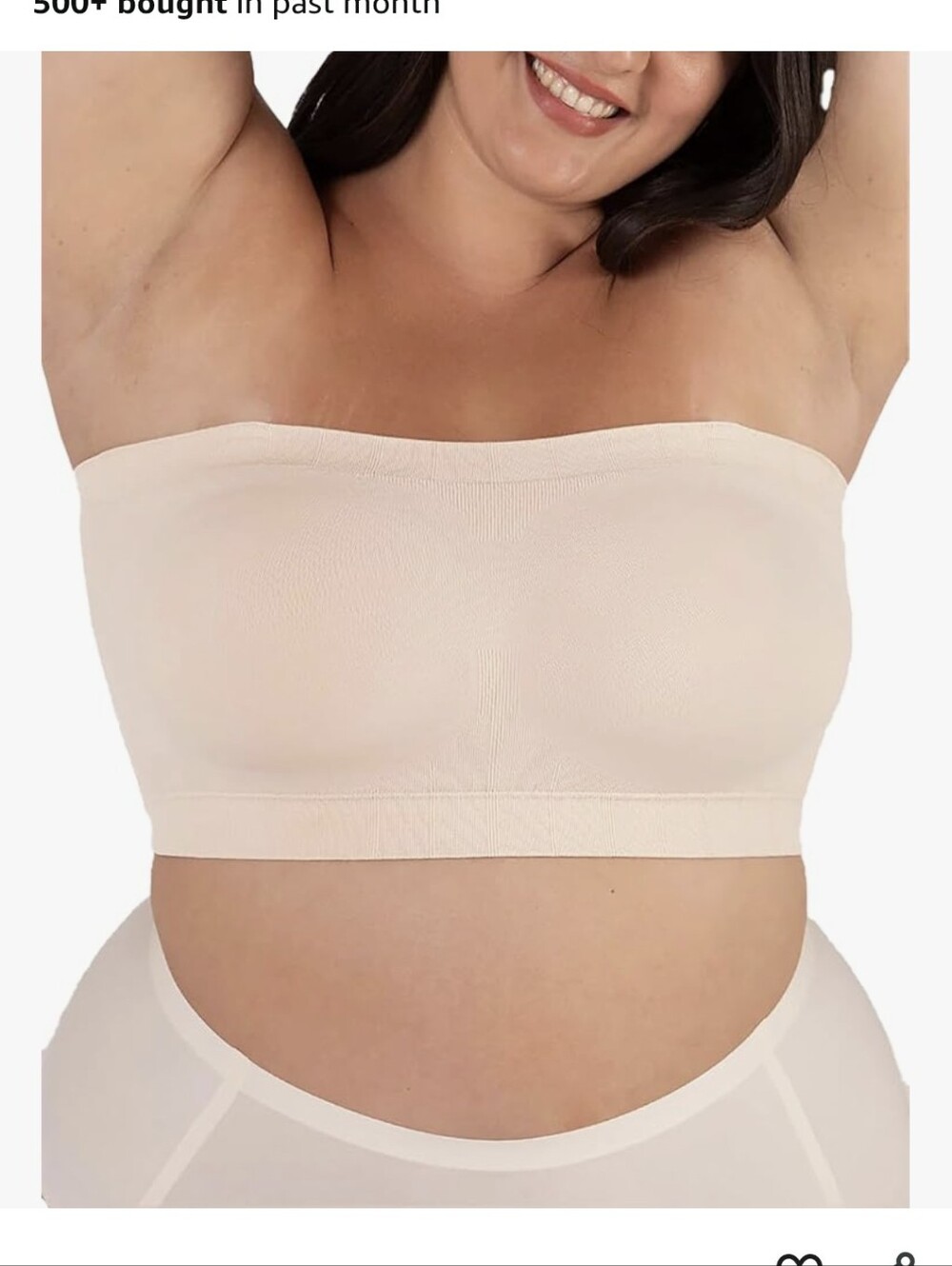 Shapermint Convertible Strapless Bandeau Bra - Chai